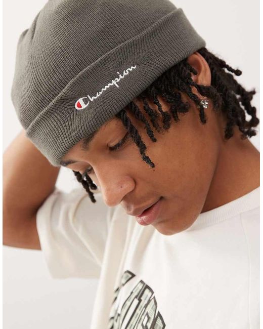 Champion White Beanie for men