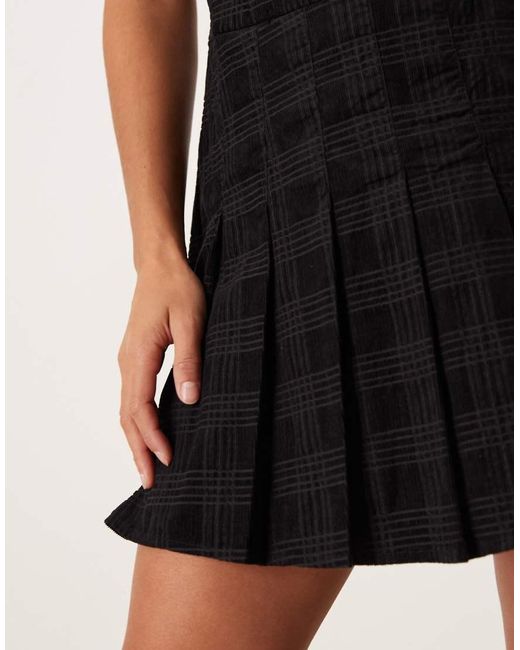 Nobody's Child Petite Black Pleated Mini Dress