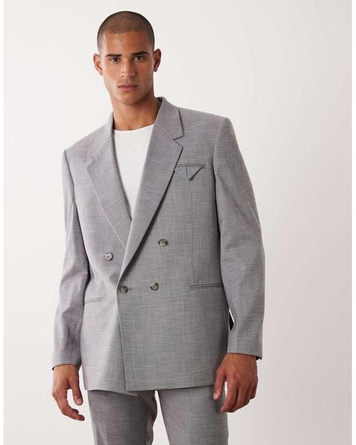 ASOS Gray Relaxed Suit Jacket for men