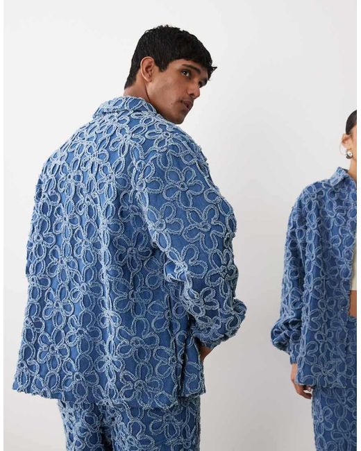 Sister Jane Blue Fleur Oversized Denim Shirt Co-Ord