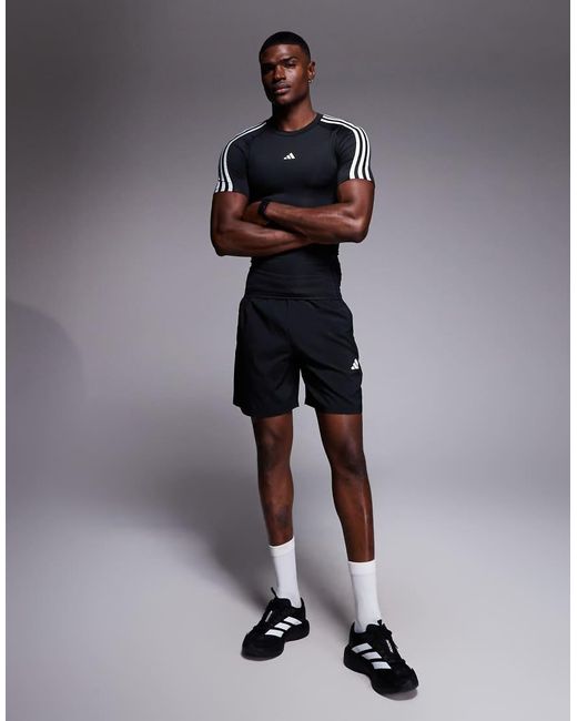 Adidas Originals Black Adidas Training Techfit T-shirt for men