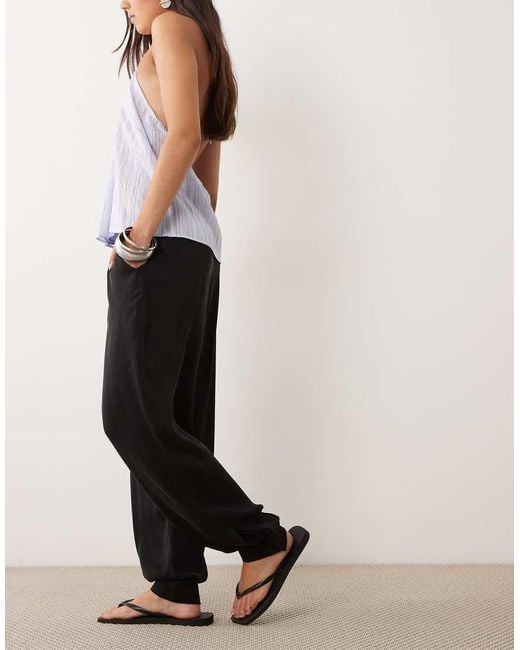 Mango Black Cuffed Trouser