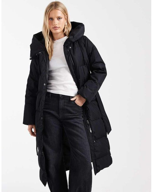 ONLY Blue Belted Puffer Coat