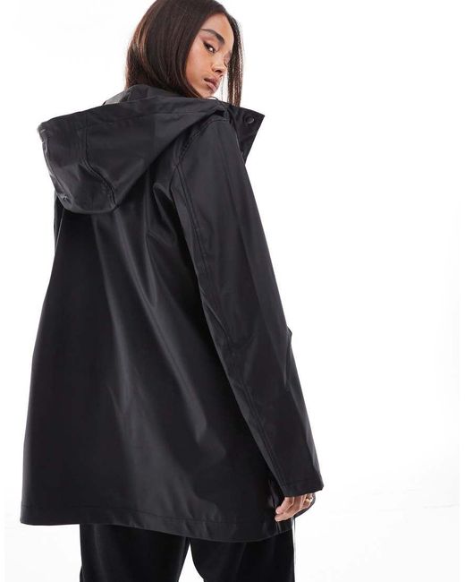 ONLY Black Hooded Raincoat