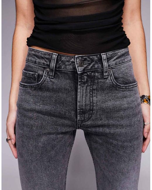Vaqueros Grises De Corte Bootcut De ASOS de color Purple