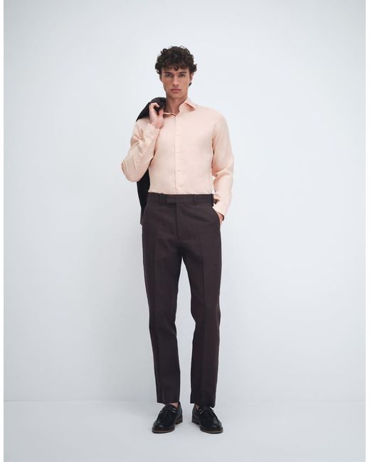 Mango Natural 100% Linen Relaxed Fit Shirt for men