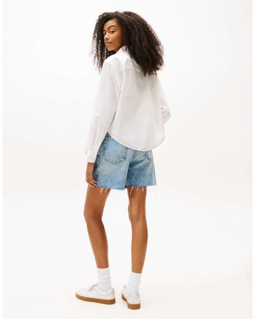 Tommy Hilfiger White – langärmlige hemdbluse