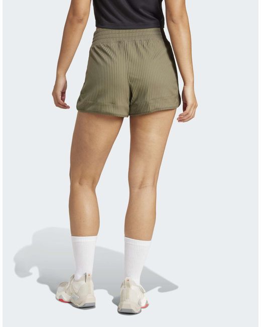 Adidas Originals Green – pacer all gym seasonal – gerippte, farblich abgestimmte shorts
