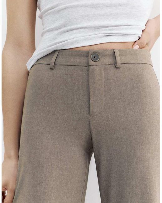 Pull&Bear Brown Petite Pants With Back Pockets