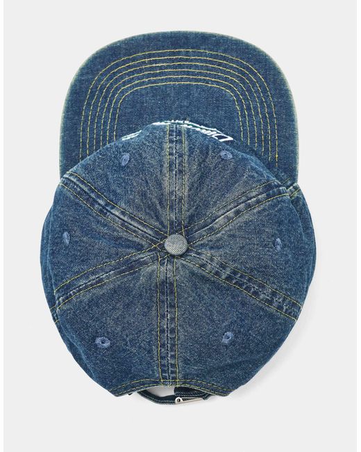 Pull&Bear Bestickte denim-cap in Blue für Herren