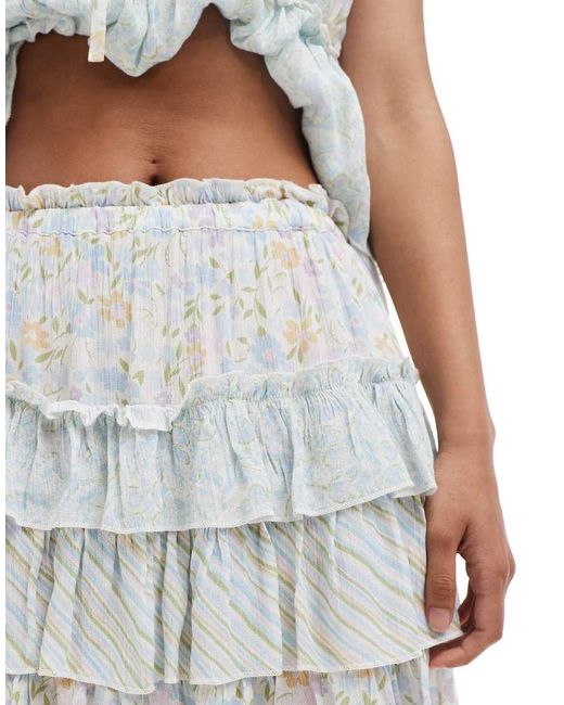 Miss Selfridge White Tiered Mini Skirt