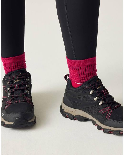 Regatta Black Holcombe Iii Low Waterproof Walking Shoes