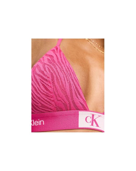 Calvin Klein Pink Ck 96 Unlined Triangle Bralette