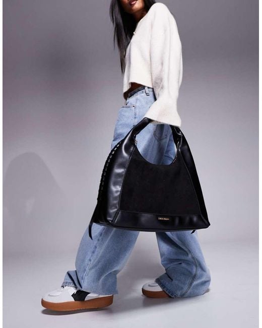 River Island Blue Whipstitch Slouch Bag