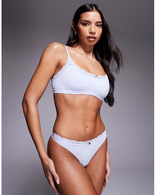 Boux Avenue Blue Elevated Essentials Thong