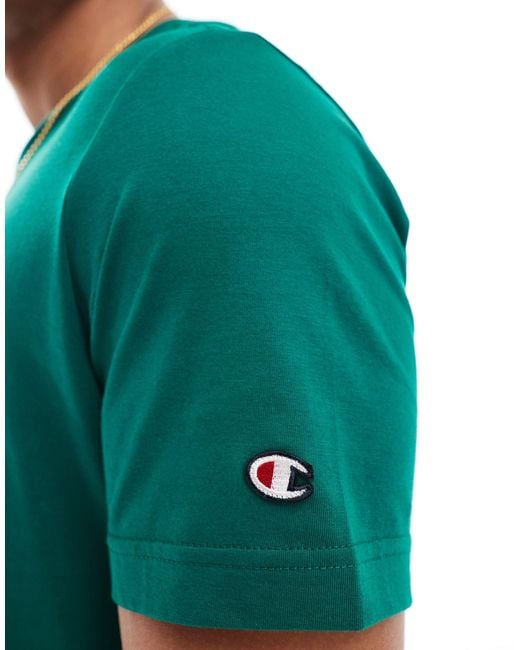 T-shirt à logo sur la poitrine - foncé Champion pour homme en coloris Green