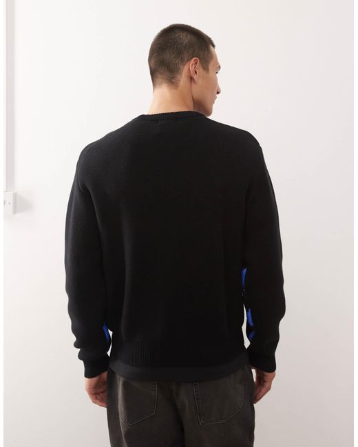 Pull oversize avec imprimé bombe pulvérisée - /bleu Weekday pour homme en coloris Blue