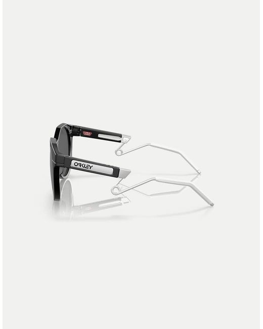 Oakley Gray Hstn Metal Round Sunglasses With Mirrored Lens