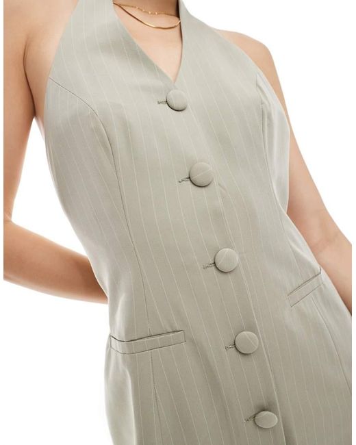 Miss Selfridge White Tailored Halter Mini Dress
