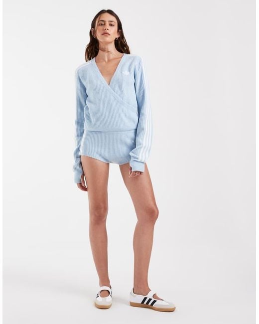 Adidas Originals White X Jennie Knitted Wrap Cardigan