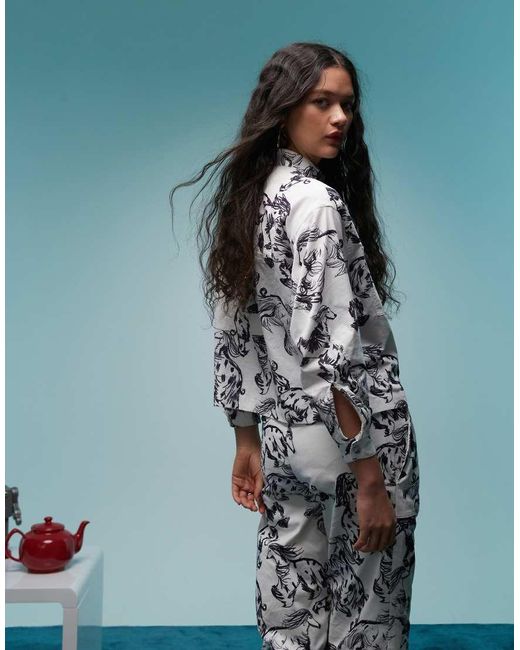 Bimba Y Lola Gray Long Sleeve Overshirt