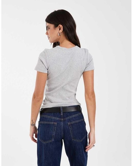 JJXX White Ribbed T-shirt