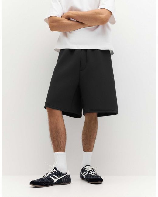 Bermuda molletonné style jogger Pull&Bear pour homme en coloris Black