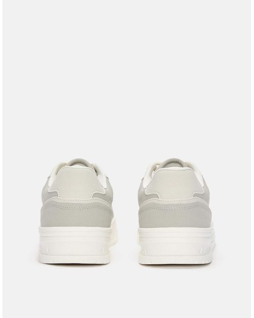 Pull&Bear – lässige basic-sneaker in Natural für Herren