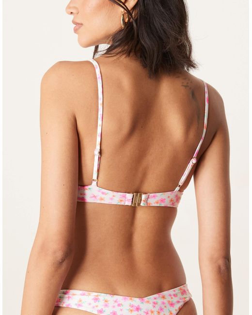 Kulani Kinis Brown Flamingo Flora Underwire Bikini Top
