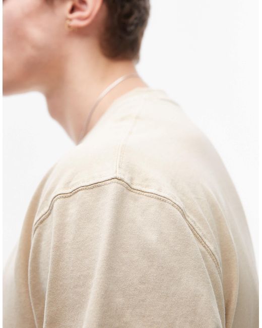 Topman Natural Relaxed Washed T-shirt for men