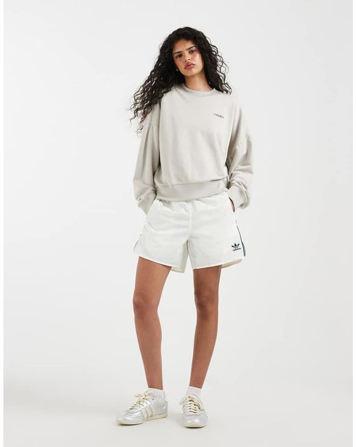 Adidas Originals White Adidas Sportswear Mini Logo Sweatshirt