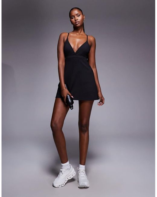 Vestito Stile Tennis Tecnico Per Padel Con Pantaloncini Integrati di 4505 in Blue