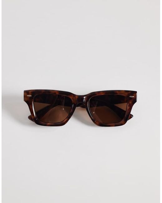 Gina Tricot Brown Classic Square Sunglasses