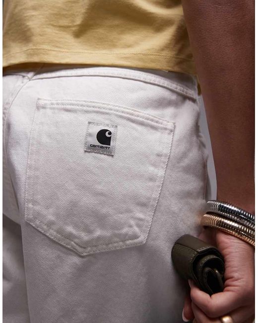Pantalones Cortos Vaqueros Blancos De Corte Suelto Brandon De Carhartt de color Gray
