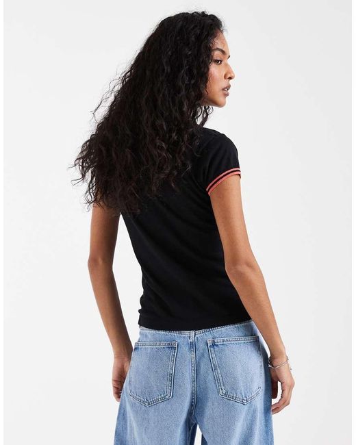 Fred Perry Black X Amy Winehouse Pocket Detail Knitted Polo Shirt