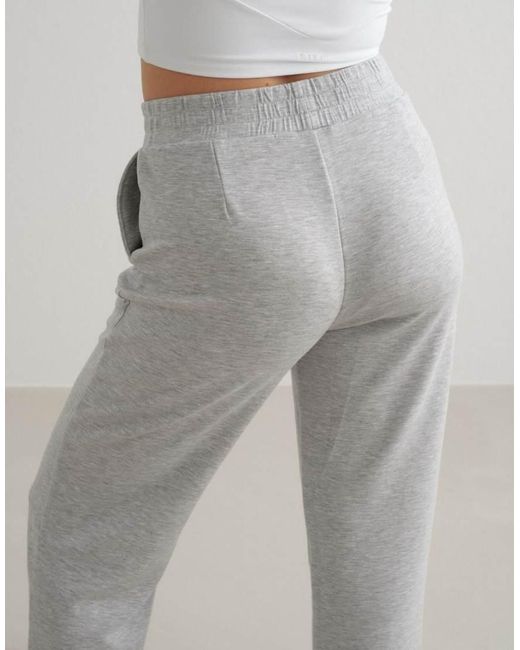 Aim'n Gray Light Melange Comfy Modal Wide Pants