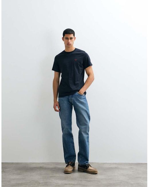 Barbour Blue Essential Sports Logo T-shirt for men