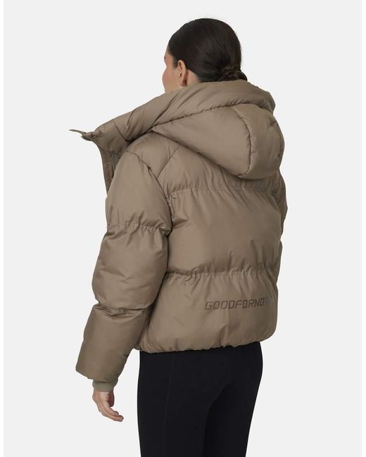 Good For Nothing Brown Panelled Puffer Jacket