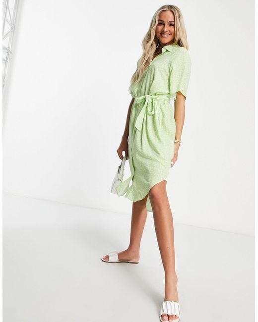 monki green shirt dress