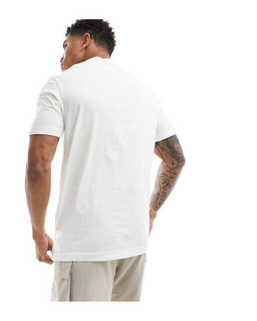 Adidas Originals White Adidas Training Three Stripe T-shirt for men