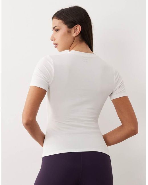 4505 White Fitted Cotton Everyday T-Shirt With Quick Dry Finish