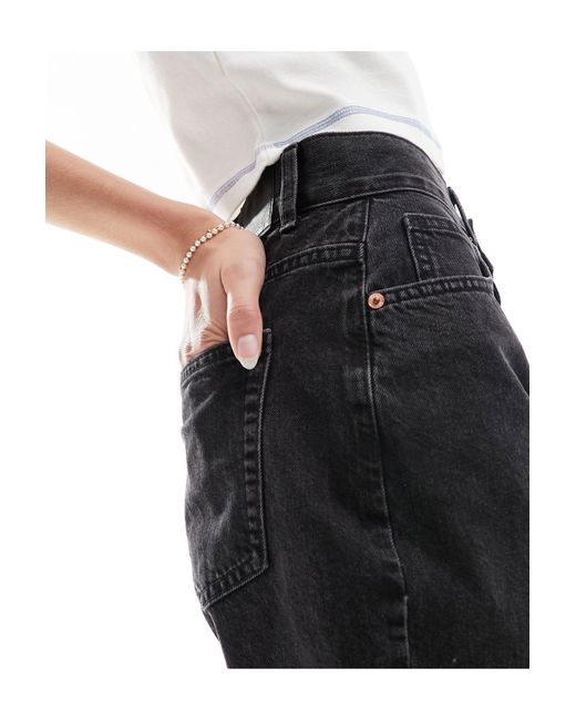ASOS Black Asos design tall – jeans-bermudashorts