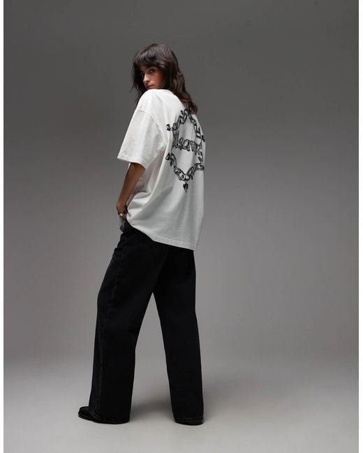 T-shirt à motif - écru AllSaints en coloris Gray