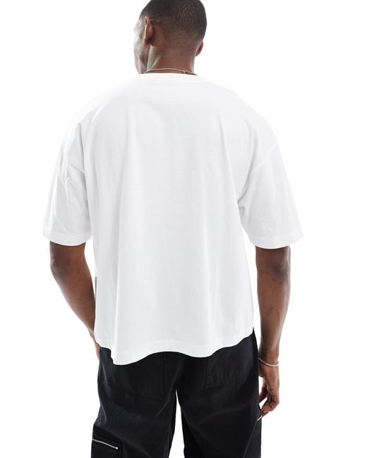 T-shirt coupe carrée oversize avec motif ville ASOS pour homme en coloris White