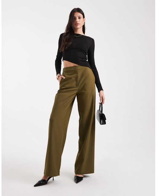 ASOS Natural Asos design tall – elegante, lässig und gerade geschnittene hose