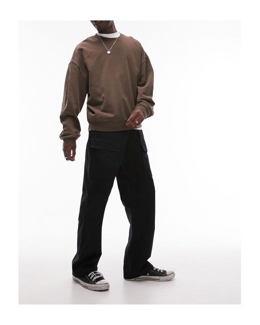 Pantalones Topman de hombre de color Black