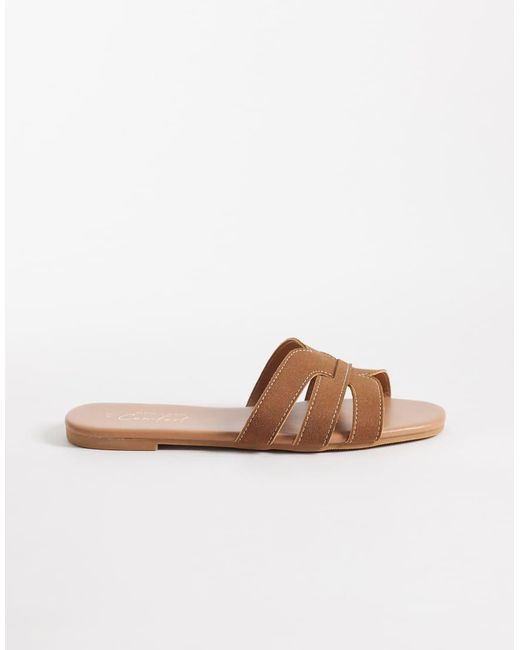 New Look Brown Cutout Sandals
