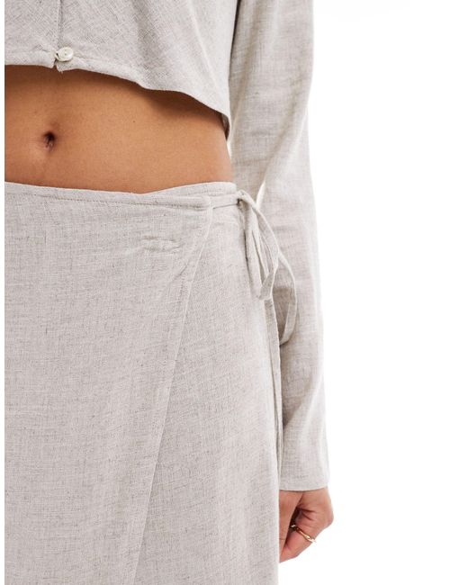 Pretty Lavish White Foldover Maxi Skirt Co-ord