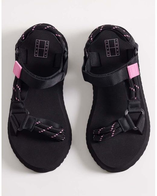 Tommy Hilfiger Blue Eva Chunky Sandals With Rope Detail