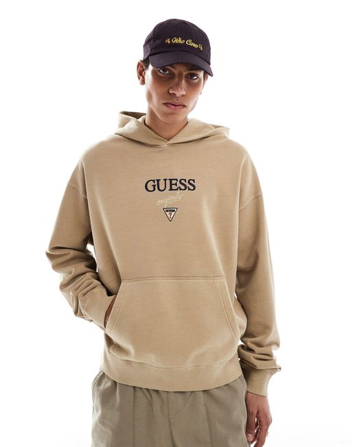 Guess Natural Unisex Baker Pullover Hoodie